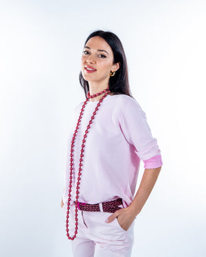 Jersey de algodón reversible con cuello caja