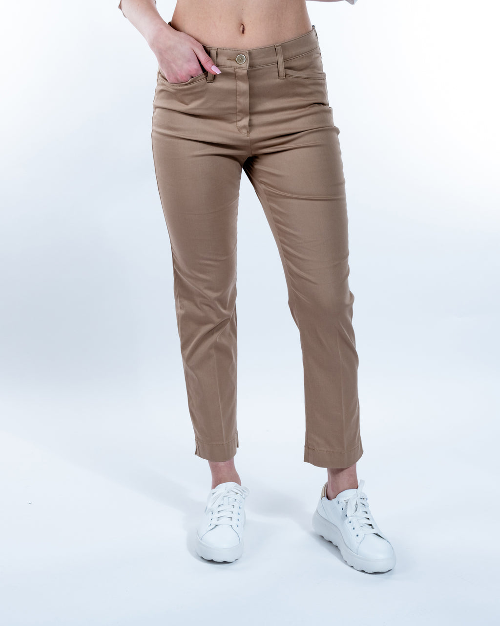 Pantalón recto de algodón