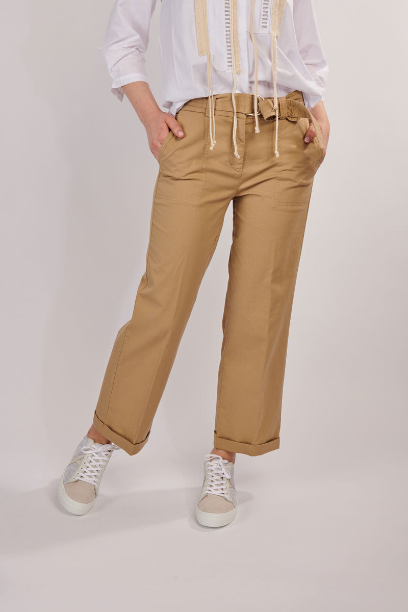 Pantalón recto de algodón